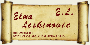 Elma Leškinović vizit kartica